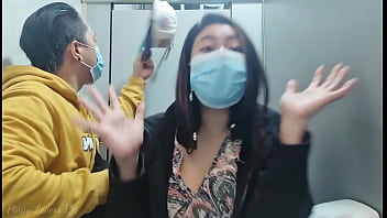 Filipino girl Hulicum gets fucked in gender-neutral toilet