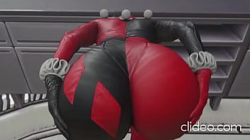 Harley Quinn's voluptuous derrière in a twerking frenzy